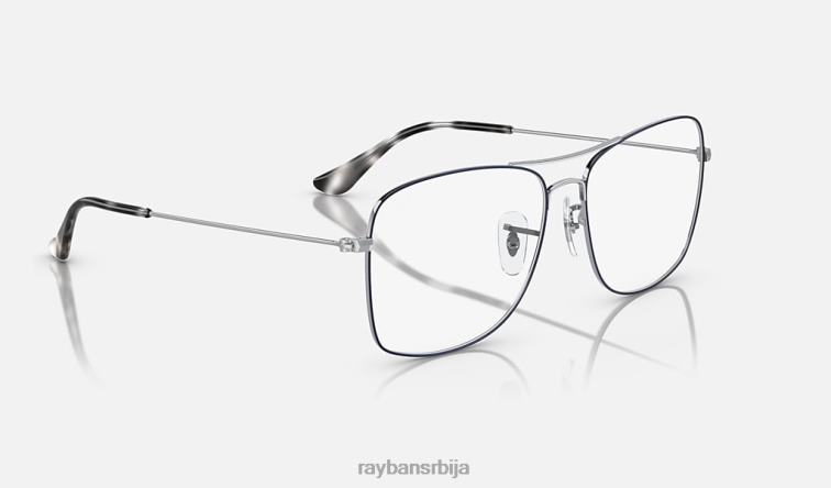 Ray-Ban рб6498 оптицс P0HP1779 наочаре углачано плаво на сребру мушкарци