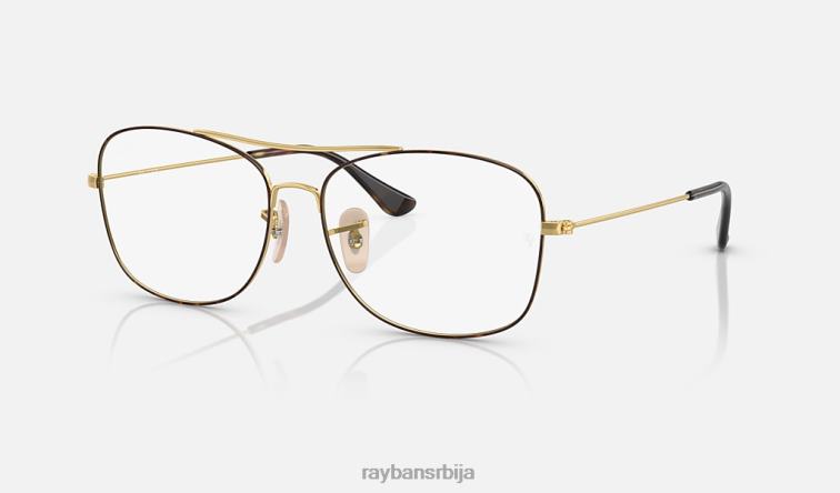 Ray-Ban рб6499 оптицс P0HP2221 наочаре углачана хавана на злату мушкарци