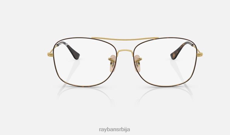 Ray-Ban рб6499 оптицс P0HP2221 наочаре углачана хавана на злату мушкарци