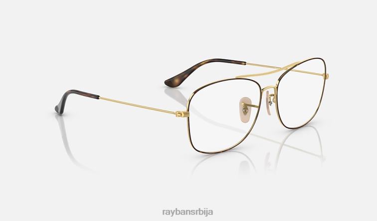 Ray-Ban рб6499 оптицс P0HP2221 наочаре углачана хавана на злату мушкарци