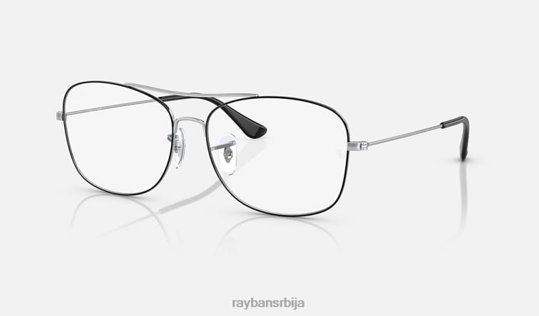Ray-Ban рб6499 оптицс P0HP2222 наочаре углачано црно на сребру мушкарци