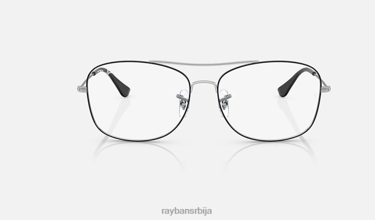 Ray-Ban рб6499 оптицс P0HP2222 наочаре углачано црно на сребру мушкарци