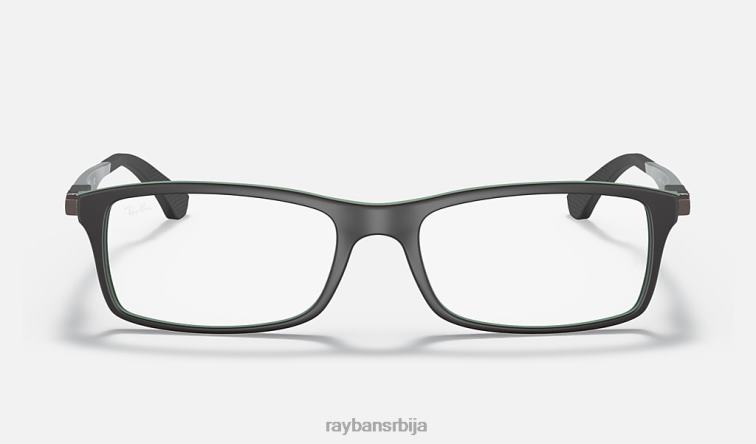 Ray-Ban рб7017 оптицс P0HP1906 наочаре мат црна на зеленој мушкарци