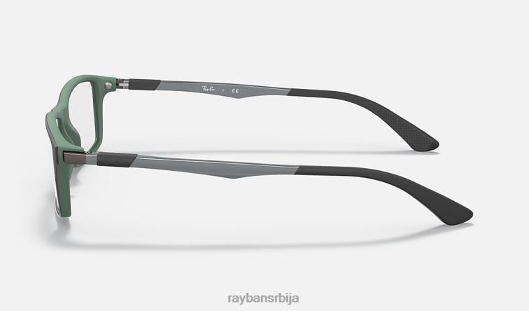 Ray-Ban рб7017 оптицс P0HP1906 наочаре мат црна на зеленој мушкарци