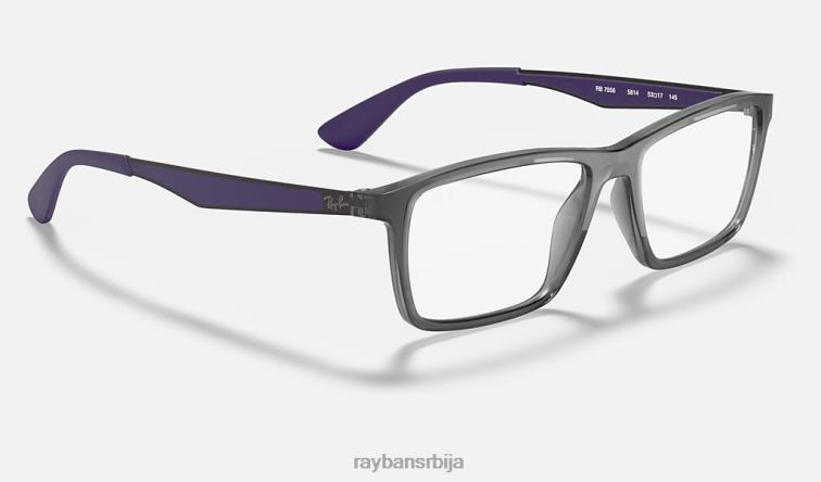 Ray-Ban рб7056 оптицс P0HP2373 наочаре углачана провидно сива мушкарци