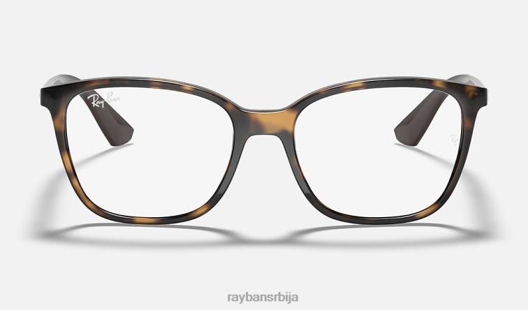 Ray-Ban рб7066 оптицс P0HP2287 наочаре углађена хавана мушкарци