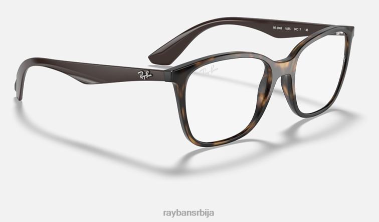 Ray-Ban рб7066 оптицс P0HP2287 наочаре углађена хавана мушкарци