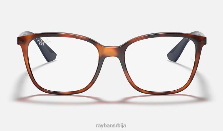 Ray-Ban рб7066 оптицс P0HP2290 наочаре углачано светло хавана мушкарци