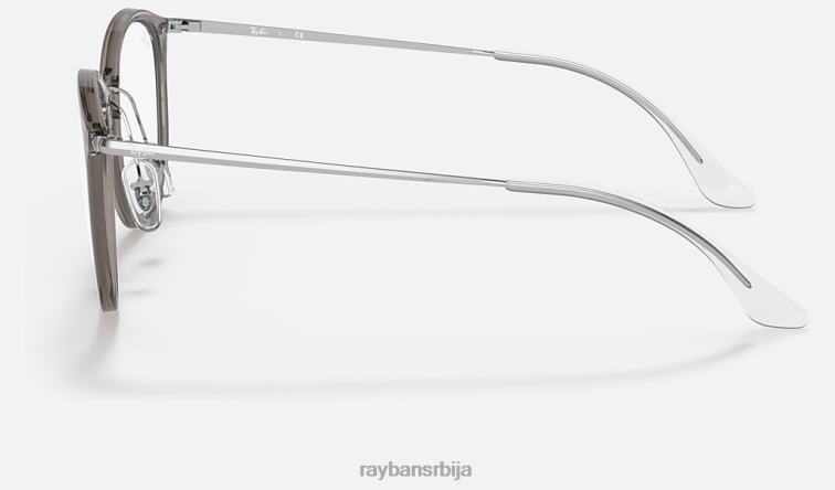 Ray-Ban рб7140 оптицс P0HP1601 наочаре углачана провидно сива мушкарци