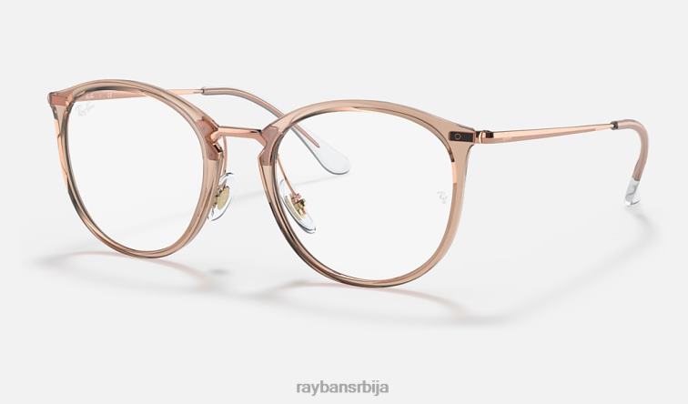 Ray-Ban рб7140 оптицс P0HP1602 наочаре углачан светлосмеђи мушкарци