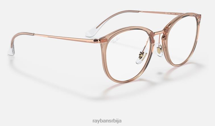 Ray-Ban рб7140 оптицс P0HP1602 наочаре углачан светлосмеђи мушкарци