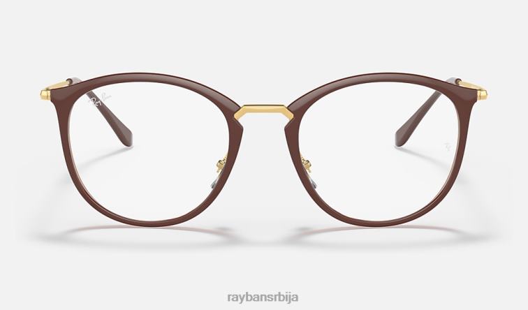 Ray-Ban рб7140 оптицс P0HP1604 наочаре углачан браон мушкарци