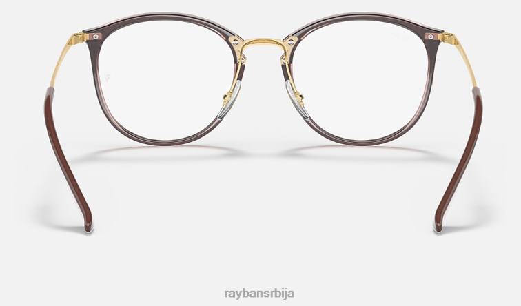 Ray-Ban рб7140 оптицс P0HP1604 наочаре углачан браон мушкарци