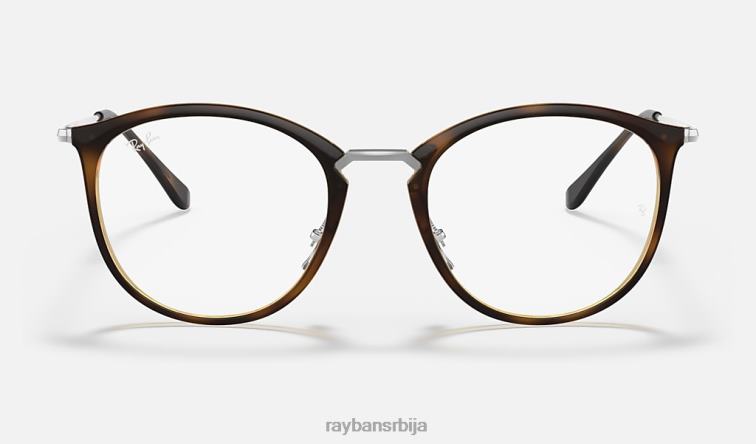 Ray-Ban рб7140 оптицс P0HP1607 наочаре углађена хавана мушкарци