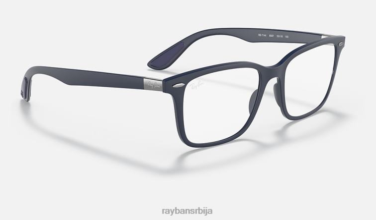 Ray-Ban рб7144 оптицс P0HP1760 наочаре мат тамно плава мушкарци