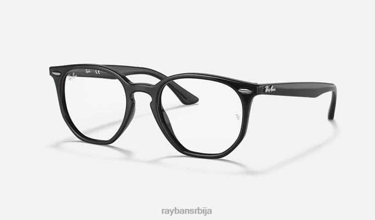 Ray-Ban рб7151 хексагонална оптика P0HP1722 наочаре углачана црна мушкарци