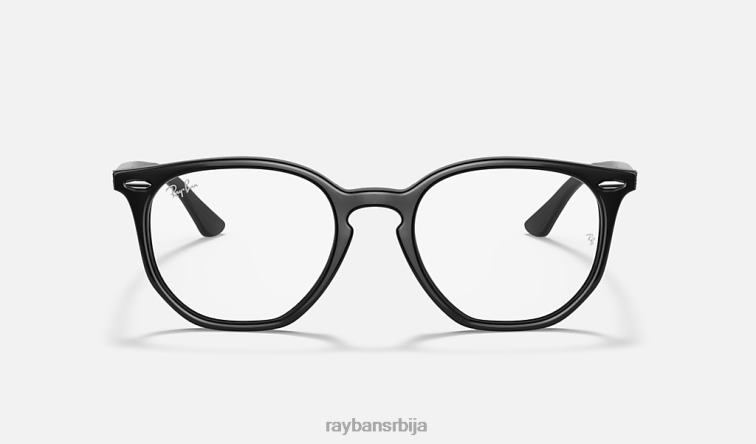Ray-Ban рб7151 хексагонална оптика P0HP1722 наочаре углачана црна мушкарци