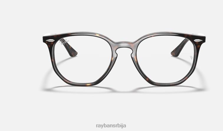 Ray-Ban рб7151 хексагонална оптика P0HP1723 наочаре углађена хавана мушкарци