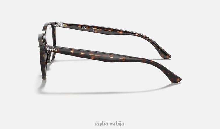 Ray-Ban рб7151 хексагонална оптика P0HP1723 наочаре углађена хавана мушкарци
