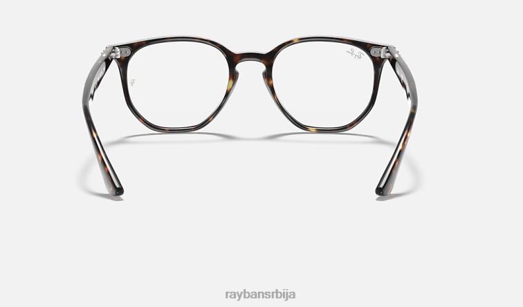 Ray-Ban рб7151 хексагонална оптика P0HP1723 наочаре углађена хавана мушкарци