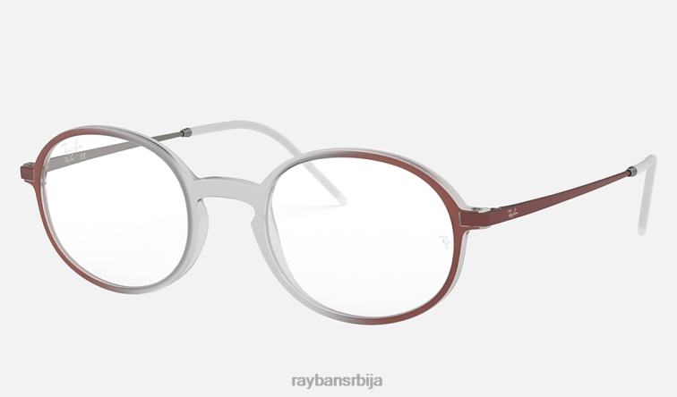 Ray-Ban рб7153 оптицс P0HP2305 наочаре мат светло браон мушкарци