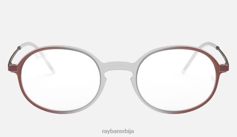 Ray-Ban рб7153 оптицс P0HP2305 наочаре мат светло браон мушкарци