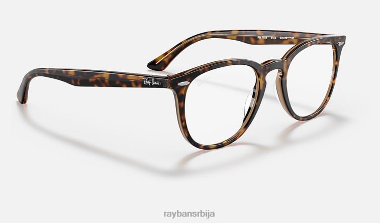Ray-Ban рб7159 оптицс P0HP1679 наочаре углачана хавана на провидној браон мушкарци
