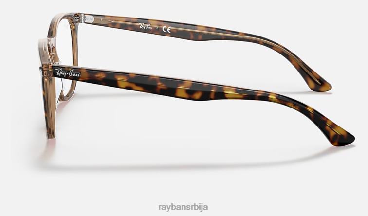 Ray-Ban рб7159 оптицс P0HP1679 наочаре углачана хавана на провидној браон мушкарци
