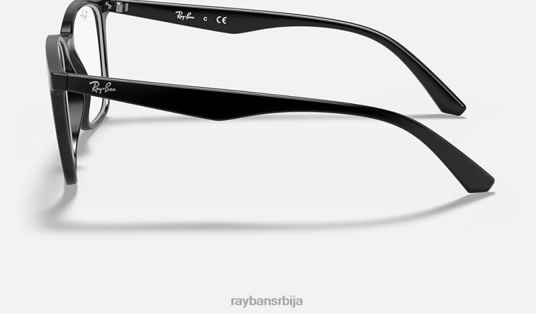 Ray-Ban рб7177 оптицс P0HP2393 наочаре углачана црна мушкарци