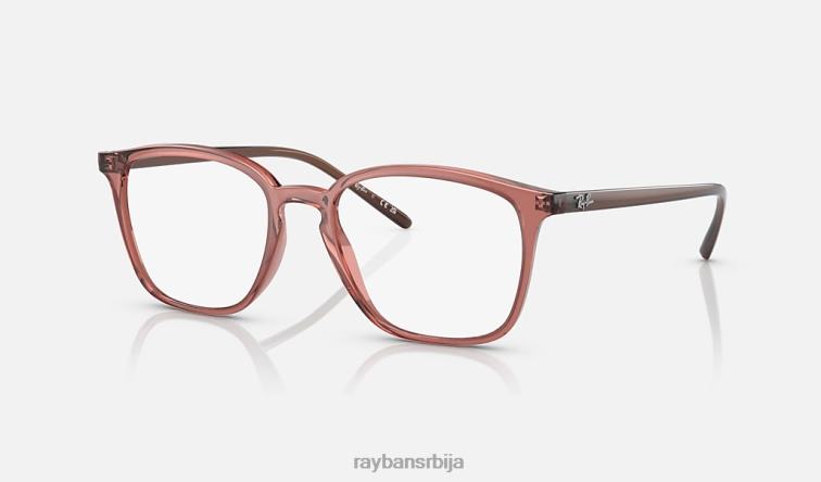 Ray-Ban рб7185 оптицс P0HP2142 наочаре углачан провидан светло браон мушкарци