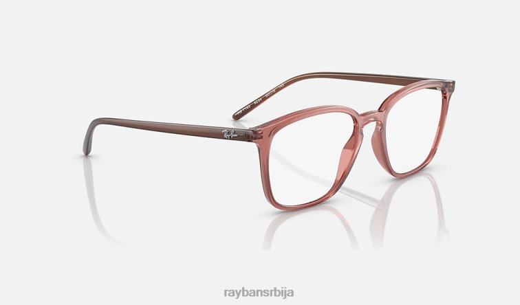 Ray-Ban рб7185 оптицс P0HP2142 наочаре углачан провидан светло браон мушкарци