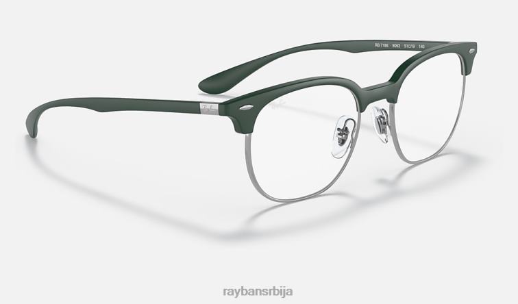 Ray-Ban рб7186 оптицс P0HP1988 наочаре мат зелена мушкарци