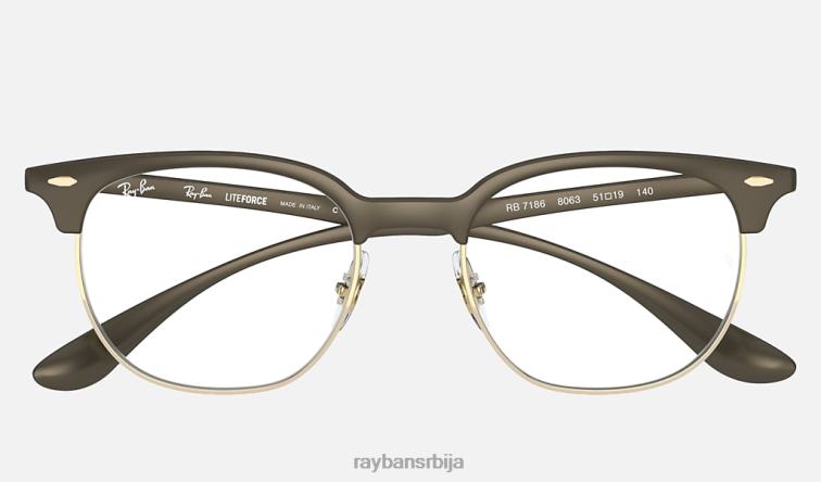 Ray-Ban рб7186 оптицс P0HP1991 наочаре мат песка браон мушкарци