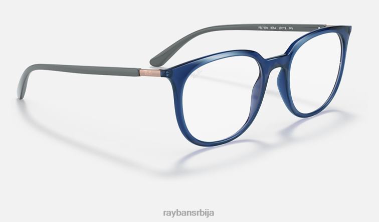 Ray-Ban рб7190 оптицс P0HP2449 наочаре углачано провидно плаво мушкарци