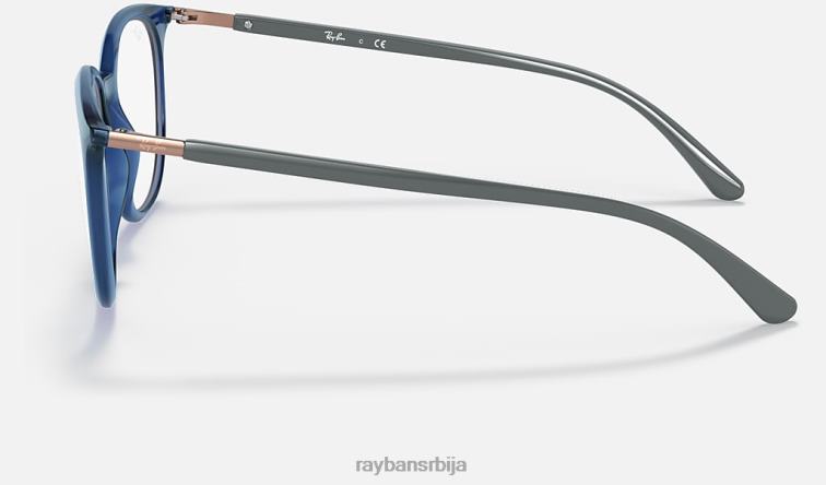 Ray-Ban рб7190 оптицс P0HP2449 наочаре углачано провидно плаво мушкарци