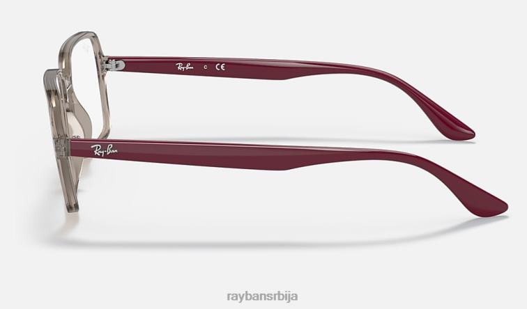 Ray-Ban рб7198 оптицс P0HP1887 наочаре углачана провидно сива мушкарци