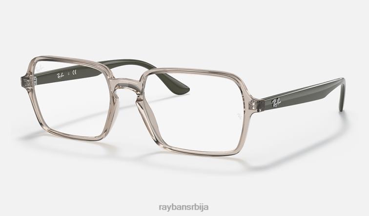Ray-Ban рб7198 оптицс P0HP1888 наочаре углачана провидна беж мушкарци