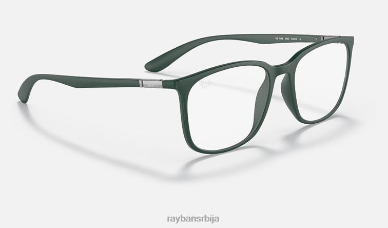 Ray-Ban рб7199 оптицс P0HP1974 наочаре мат зелена мушкарци