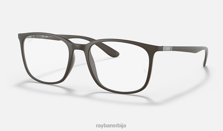 Ray-Ban рб7199 оптицс P0HP1975 наочаре мат браон мушкарци