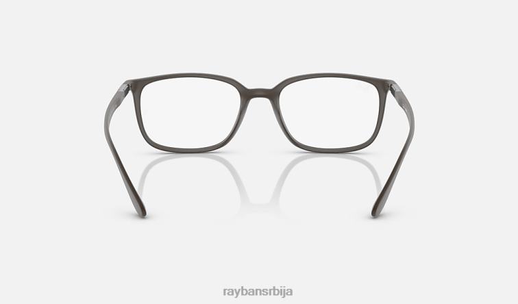 Ray-Ban рб7208 оптицс P0HP2191 наочаре мат браон мушкарци