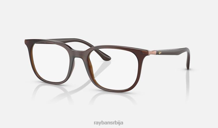 Ray-Ban рб7211 оптицс P0HP2104 наочаре углачан провидно браон мушкарци