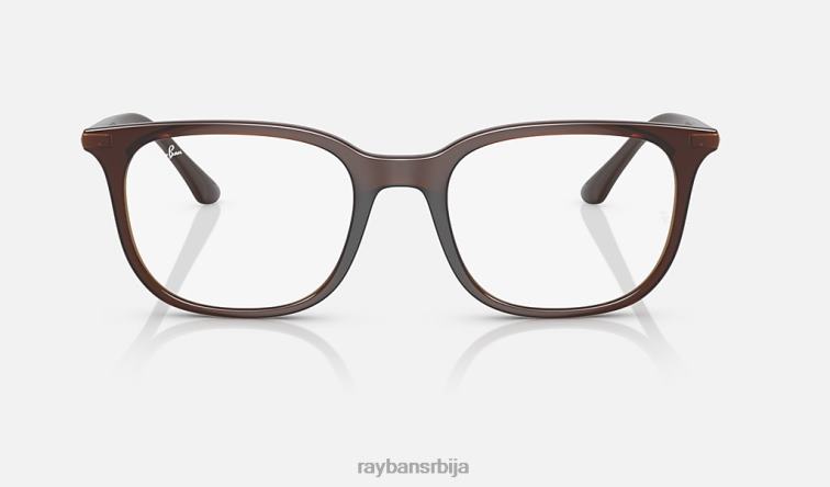 Ray-Ban рб7211 оптицс P0HP2104 наочаре углачан провидно браон мушкарци