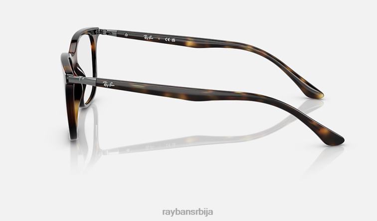 Ray-Ban рб7211 оптицс P0HP2107 наочаре углађена хавана мушкарци