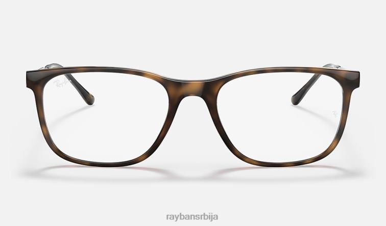 Ray-Ban рб7244 оптицс P0HP2434 наочаре углађена хавана мушкарци