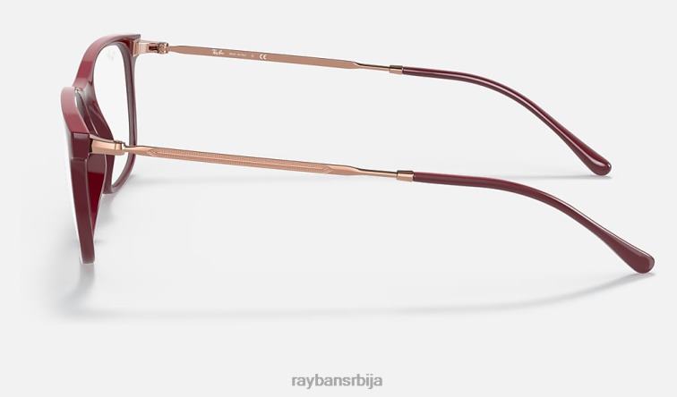 Ray-Ban рб7244 оптицс P0HP2435 наочаре углачана црвена трешња мушкарци