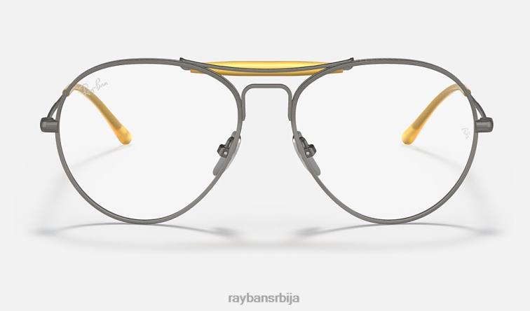 Ray-Ban рб8063 титанијумска оптика P0HP1865 наочаре мат сива мушкарци