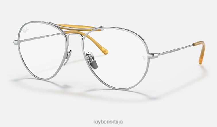 Ray-Ban рб8063 титанијумска оптика P0HP1866 наочаре углачано сребро мушкарци