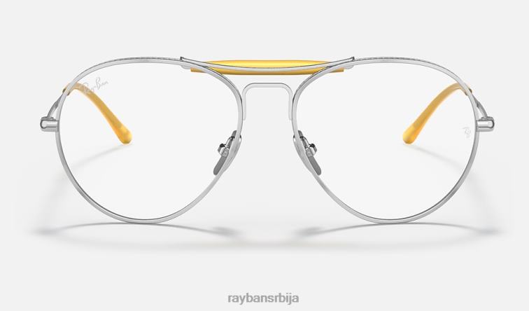 Ray-Ban рб8063 титанијумска оптика P0HP1866 наочаре углачано сребро мушкарци