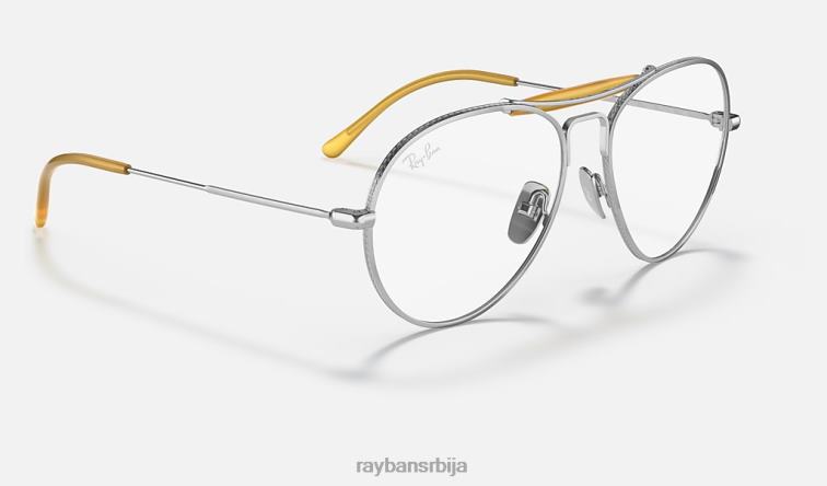 Ray-Ban рб8063 титанијумска оптика P0HP1866 наочаре углачано сребро мушкарци