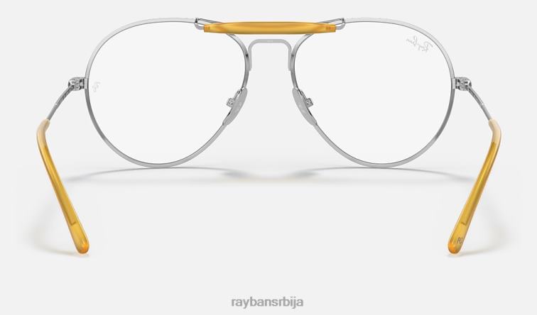 Ray-Ban рб8063 титанијумска оптика P0HP1866 наочаре углачано сребро мушкарци